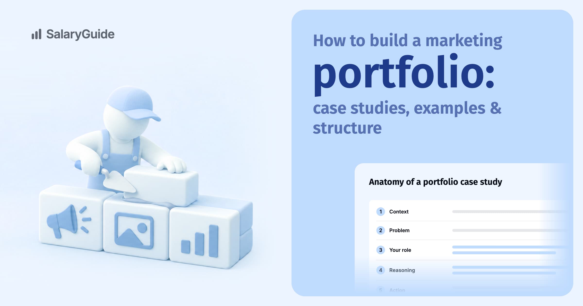 SalaryGuide cover image for the guide: How to build a marketing portfolio: case studies, examples & structure
