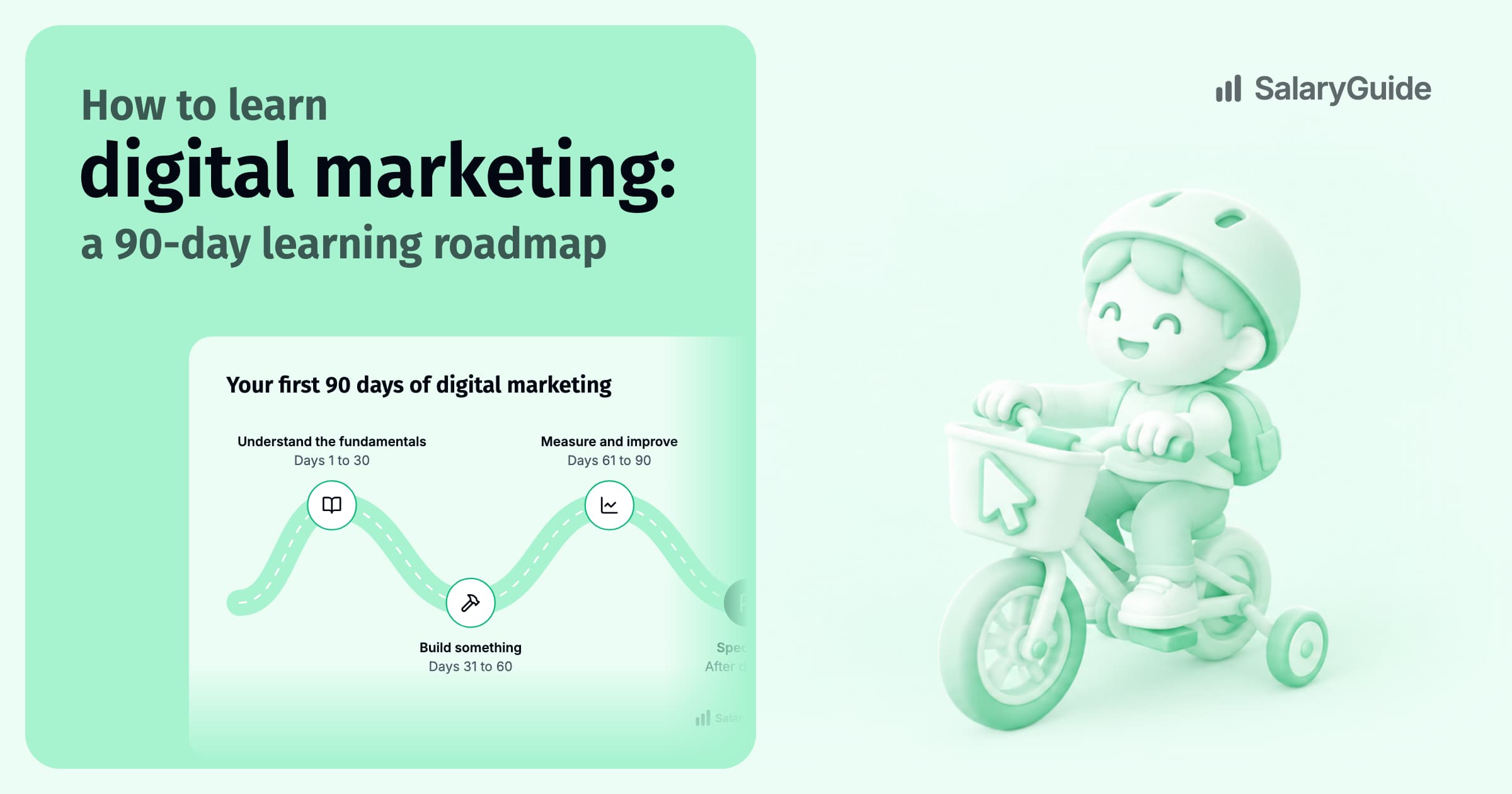 SalaryGuide cover image for the guide to learning digital marketing.