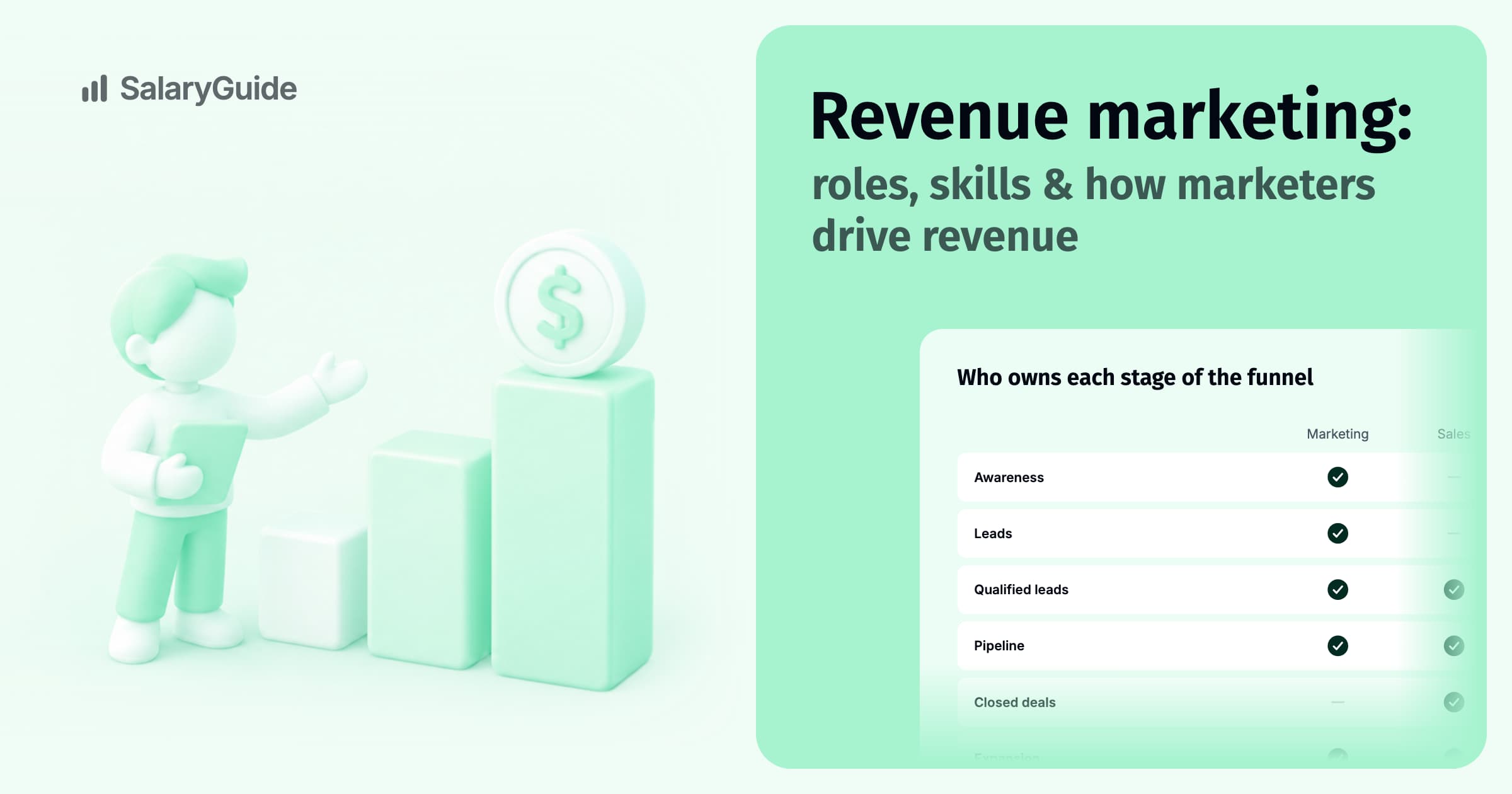 SalaryGuide cover image for the guide: Revenue marketing: roles, skills & how marketers drive revenue