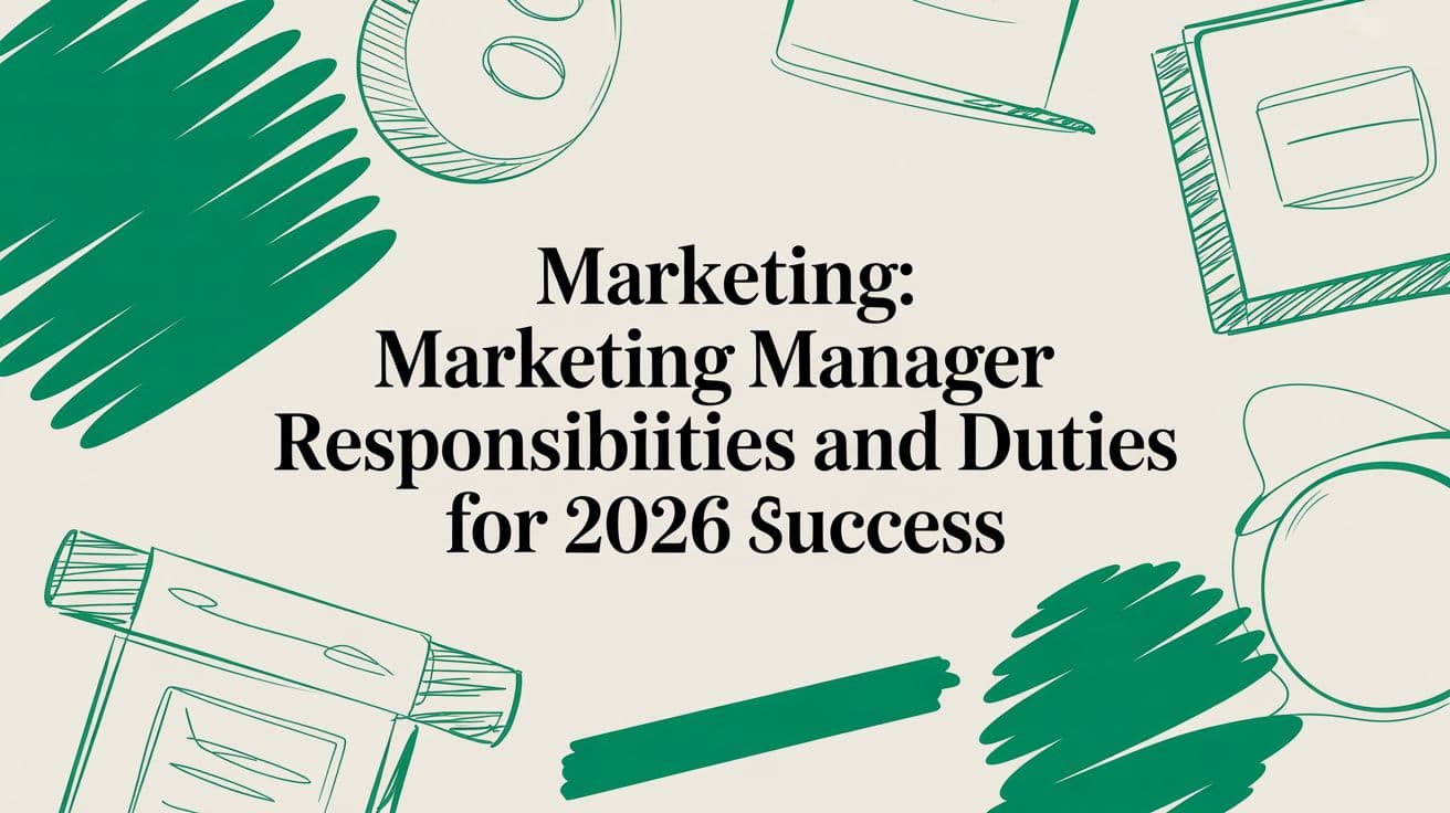 Marketing: marketing manager responsibilities and duties for 2026 success