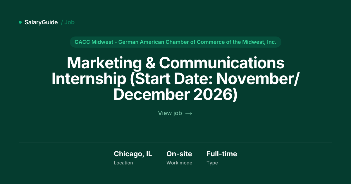 Marketing & Communications Internship (Start Date: November/December ...